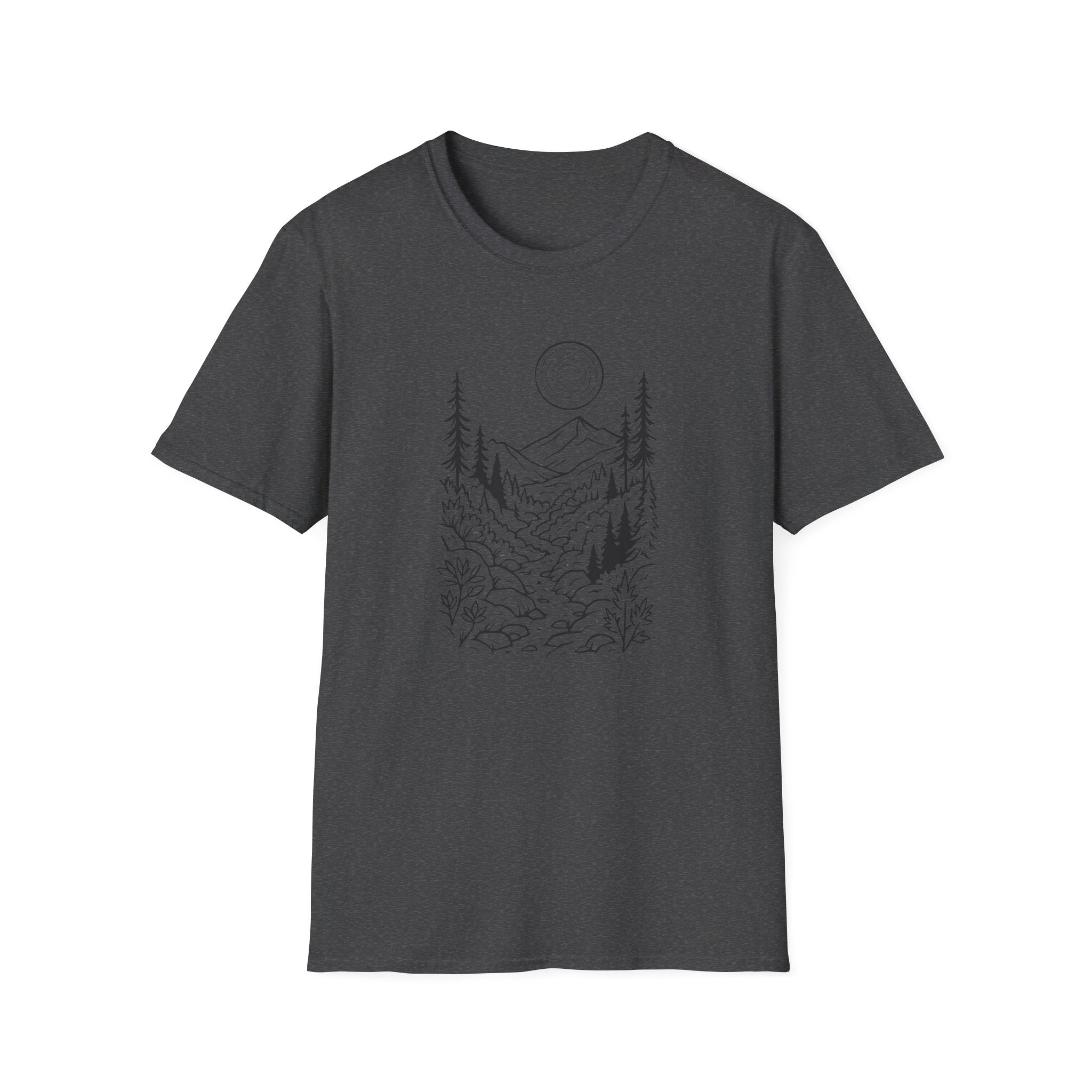 Moonlit Mountain Landscape T-Shirt